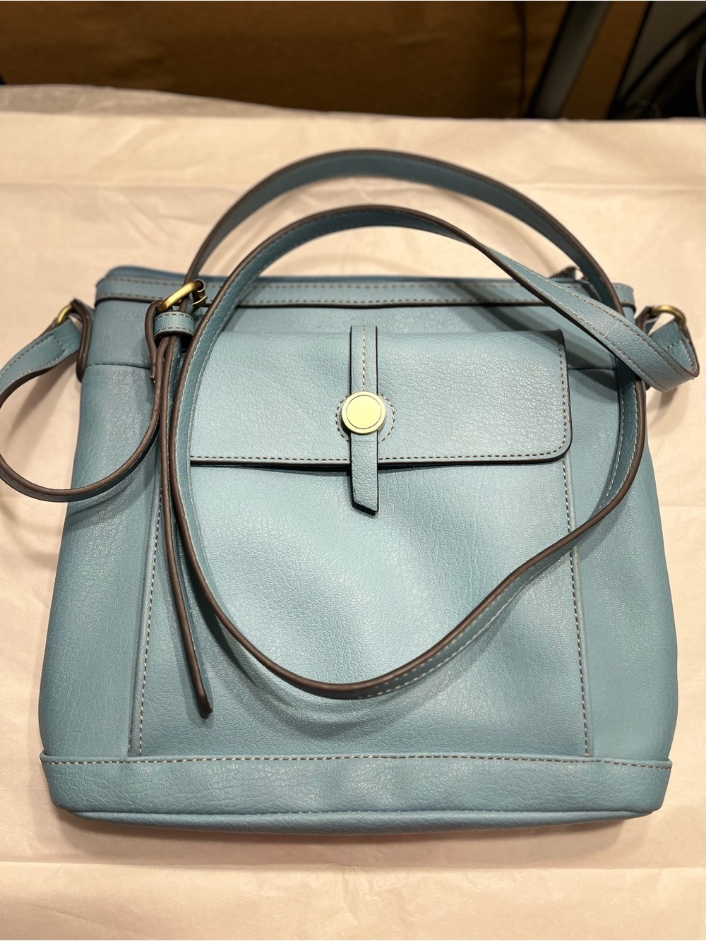 ST  JOHN’S BAY Light Blue Crossbody Shoulder Bag - Women's Handbag